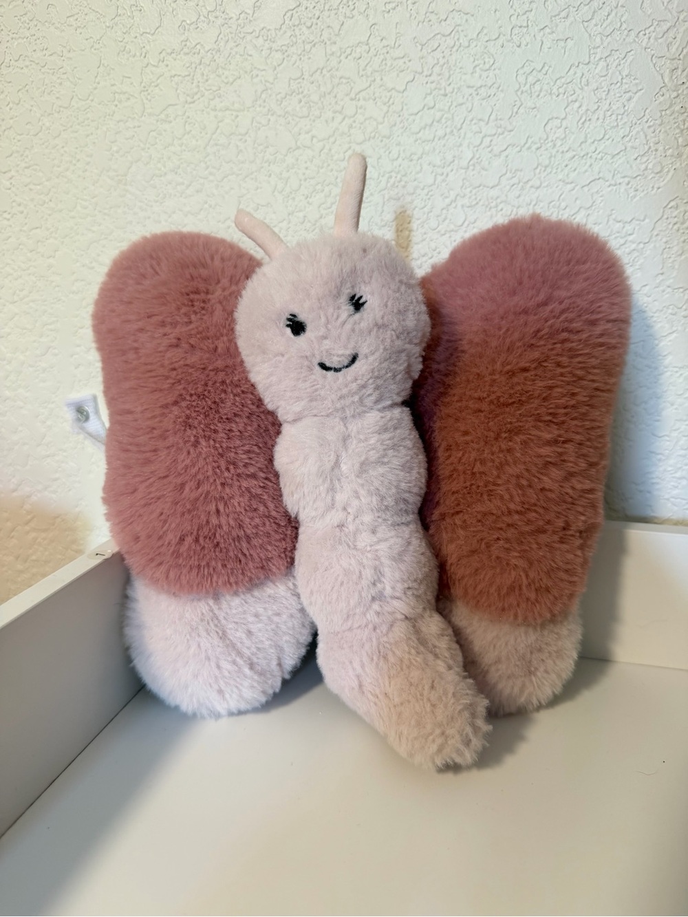 Pink Mauve Butterfly Soft Plush Stuffed Animal Toy 8”